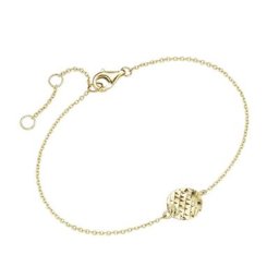Luigi Merano Armband Plättchen, geschwungen, strukturiert, Gold 585 Armbänder & Armreife Gold Damen