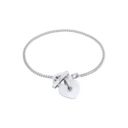 Elli PREMIUM Elli PREMIUM Armband Herz T-Bon Verschluss Modern 925 Silber rhodiniert Armbänder & Armreife Damen