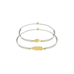 Elli Elli Armband Elli Armband Feder Mutter Kind Set Nylon 925 Silber vergoldet Armbänder & Armreife Damen
