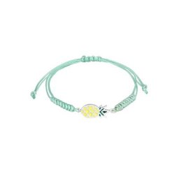 Elli Elli Armband Kinder Ananas Bunt Nylon verstellbar 925 Silber Armbänder & Armreife Damen