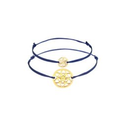 Elli Elli Armband Lebensblume Mutter Kind Set Nylon 925 Silber Armbänder & Armreife Damen