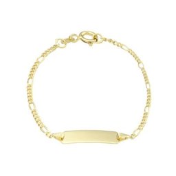 amor Identarmband für Kinder, Unisex, Gold 375 Armbänder & Armreife Weiss