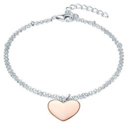 Rafaela Donata Armband Herz Sterling Silber in Silber/Roségold Armbänder & Armreife Damen