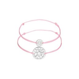 Elli Elli Armband Lebensblume Mutter Kind Set Nylon 925 Silber Armbänder & Armreife Damen