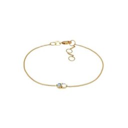 Elli PREMIUM Elli PREMIUM Armband Mondstein Labradorit Rund Basic 375 Gelbgold Armbänder & Armreife Damen