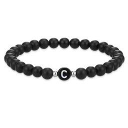 Eastside Armband Buchstaben Achat in Schwarz Armbänder & Armreife