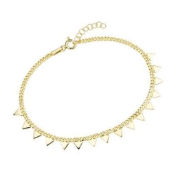 Smart Jewel Armband Dreiecke, Panzerkette, Silber 925 Armbänder & Armreife Gold Damen
