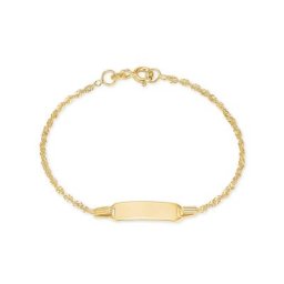amor Identarmband für Mädchen, Gold 375 Armbänder & Armreife Weiss Damen