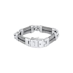 KUZZOI KUZZOI Armband Herren Gliederarmband Schlangenkette 925 Silber Herrenschmuck