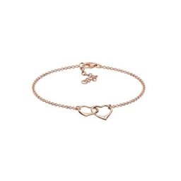 Elli DIAMONDS Elli DIAMONDS Armband Herz Anhänger Liebe Diamant (0.015 ct.) 925 Silber Armbänder & Armreife Damen