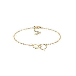 Elli DIAMONDS Elli DIAMONDS Armband Herz Anhänger Liebe Diamant (0.015 ct.) 925 Silber Armbänder & Armreife Damen