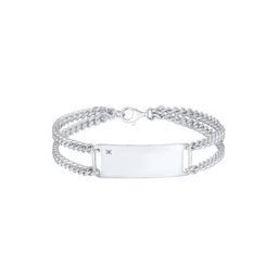 KUZZOI KUZZOI Armband Herren ID-Armband Platte Basic 925 Sterling Silber Armbänder & Armreife