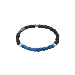 KUZZOI KUZZOI Armband Glas Beads 925 Silber Herrenschmuck Herren