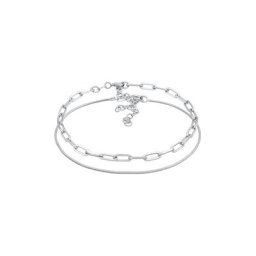 Elli PREMIUM Elli PREMIUM Armband Glieder Basic Schlangenkette 2er Set 925 Silber Armbänder & Armreife Damen