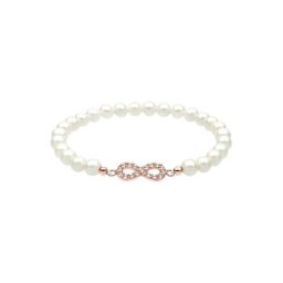 Elli Elli Armband Infinity Perle Kristalle 925 Silber Armbänder & Armreife Damen