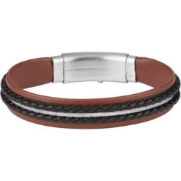 Jacques Lemans Armband Leder, Edelstahl Armbänder & Armreife Herren