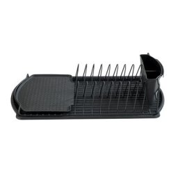 WENKO Geschirrabtropfer Basic Schwarz Küchenzubehör