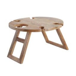 BUTLERS CHIN CHIN Picknicktisch mit Halterungen Ø40cm Gartenmöbel
