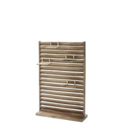 PureDay Outdoor-Sichtschutz, klein, Lamellen, Dunkelbraun Gartenmöbel