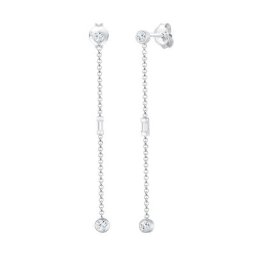 Elli PREMIUM Elli PREMIUM Ohrringe Ohrhänger Topas Edelstein Baguette Form 925 Silber Damen
