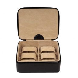 Windrose Uhrenbox beluga für sechs Uhren Körbe & Aufbewahrung Schwarz Damen