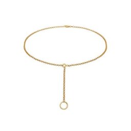 Elli Elli Halskette Choker Y-Kette Kreis Rund Geo 925 Silber Ketten Damen
