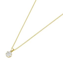 Smart Jewel Kette Blüte, Zirkonia Steine, Silber 925 Ketten Gold Damen