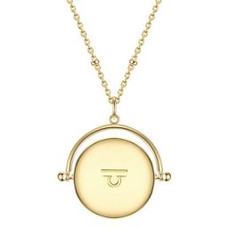 Glanzstücke München Halskette Sternzeichen Waage Sterling Silber Zirkonia in Gelbgold Ketten Damen