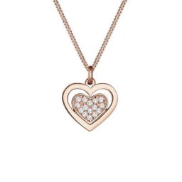 Elli Elli Halskette Herz Zirkonia 925 Sterling Silber Ketten Damen