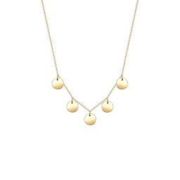 Elli Elli Halskette Kreis Geo Plättchen Minimal 925 Sterling Silber Ketten Damen