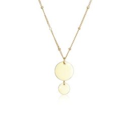 Elli Elli Halskette Trend Plättchen Anhänger Kugelkette 925 Silber Ketten Damen
