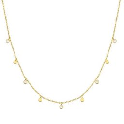 Glanzstücke München Halskette Sterling Silber Mondstein in Gelbgold Ketten Damen