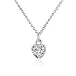 Rafaela Donata Halskette Herz Sterling Silber Zirkonia in Silber Ketten Damen
