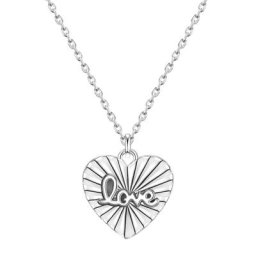 Glanzstücke München Halskette Herz Sterling Silber in Silber Ketten Damen