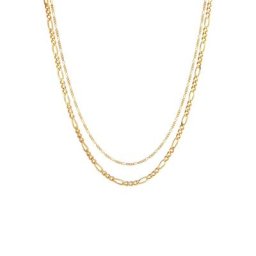 Elli PREMIUM Elli PREMIUM Halskette Layerkette Figaro Glieder Basic 925 Silber Ketten Damen