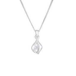 Elli DIAMONDS Elli DIAMONDS Halskette Anhänger Tropfen Diamant (0.03 ct.) 925 Silber Ketten Damen