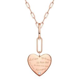 Glanzstücke München Halskette Herz Sterling Silber Zirkonia in Roségold Ketten Damen