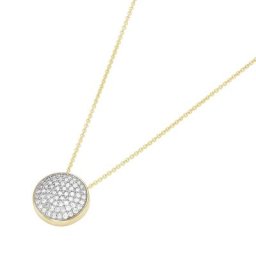 Luigi Merano Kette runder Anhänger mit Brillanten, Gold 585 Ketten Hellbraun Damen