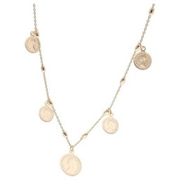 Smart Jewel Collier mit Münzen, Silber 925 Ketten Gold Damen