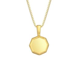 Elli Elli Halskette Plättchen Coin Octagon Basic Geo 925 Silber Ketten Damen