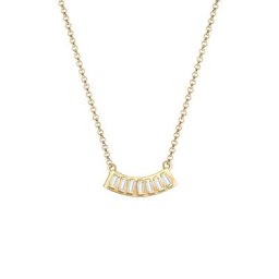Elli PREMIUM Elli PREMIUM Halskette Layer Rechteck Geo Topas Edelstein 925er Silber Ketten Damen