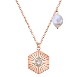 Valero Pearls Halskette Edelstahl Preciosa Süßwasser-Zuchtperle in Gelbgold Ketten Damen