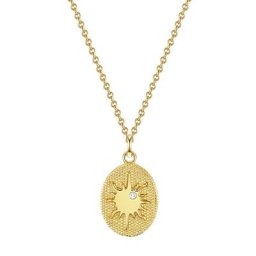 Glanzstücke München Kette Sonne Sterling Silber Zirkonia gelbgold Ketten Damen