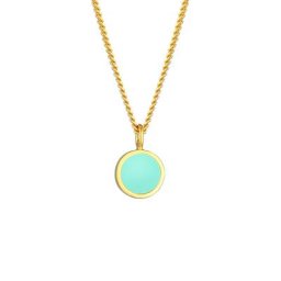 Elli Elli Halskette Basic Plättchen Rund Emaille 925 Silber Ketten Damen