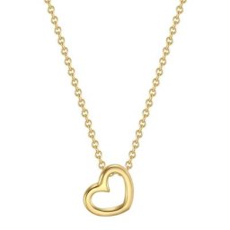 Trilani Halskette Herz Sterling Silber in Gelbgold Ketten Damen