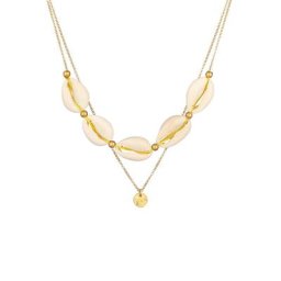 Elli Elli Halskette Choker Layer Kauri Muschel Coin 925 Silber Ketten Damen