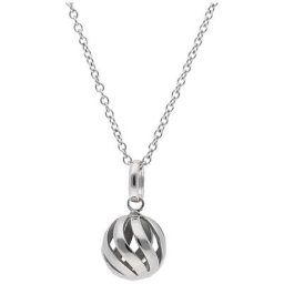 Jacques Charrel Kette Kugel - Anhänger mit Ornamenten Ketten Silber Damen