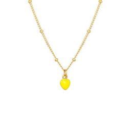 Elli Elli Halskette Herz Liebe Emaille Kugelkette 925 Silber Ketten Damen
