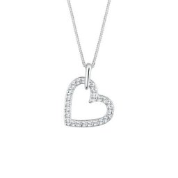 Elli Elli Halskette Herz Funkelnd Kristalle 925 Silber Ketten Damen