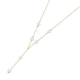 Luigi Merano Collier in Y-Form mit Süßwasser Zuchtperlen, Gold 585 Ketten Weiss Damen
